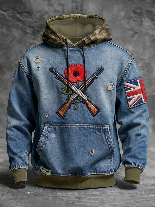 Men's Remembrance Day "Forget Me Not" Hoodie