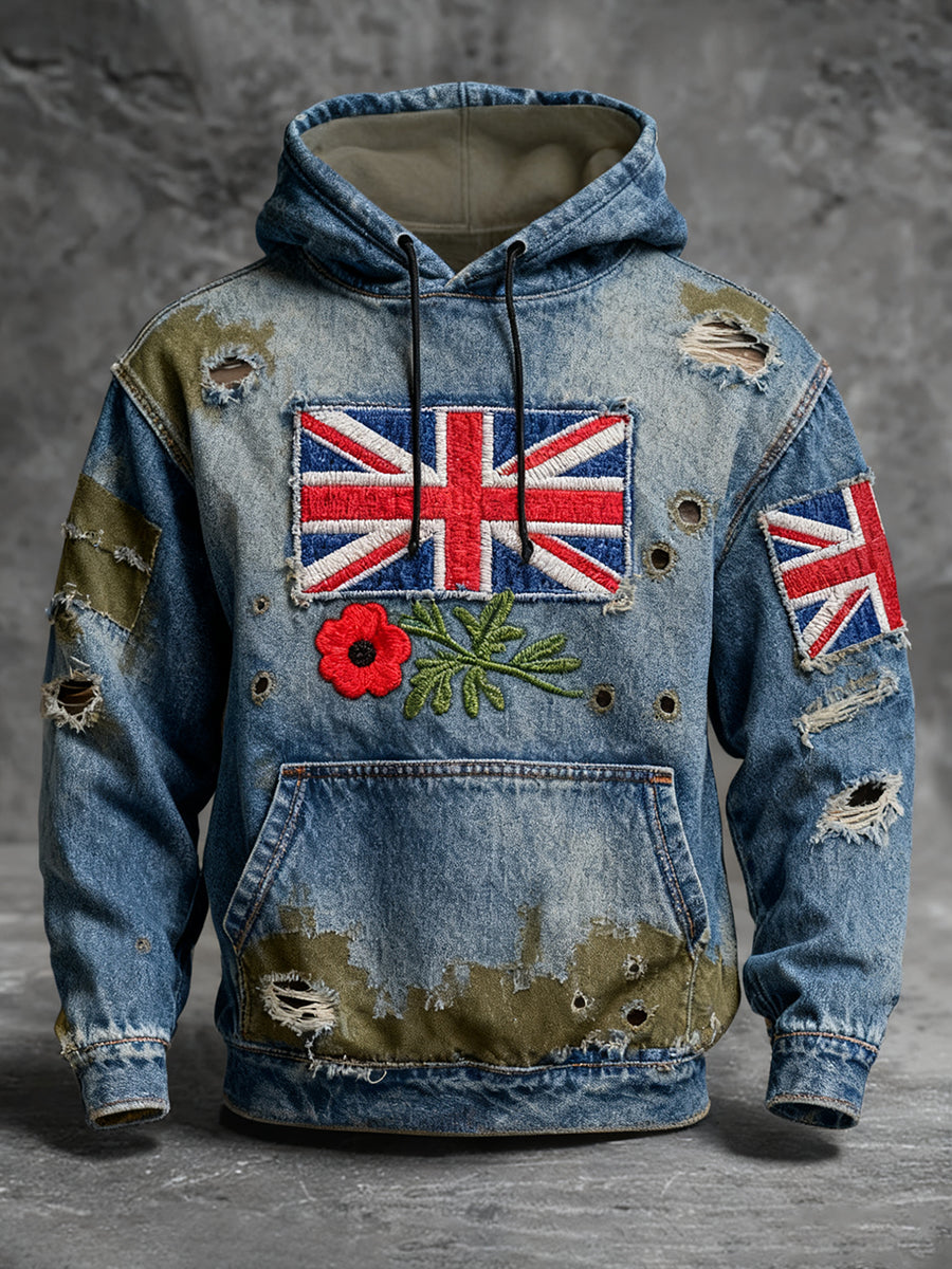Men's Remembrance Day "Forget Me Not" Hoodie