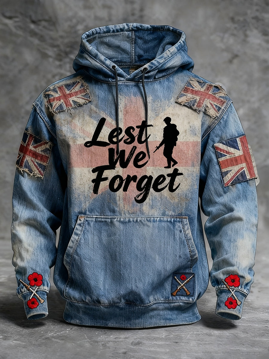 Men's Remembrance Day "Forget Me Not" Hoodie