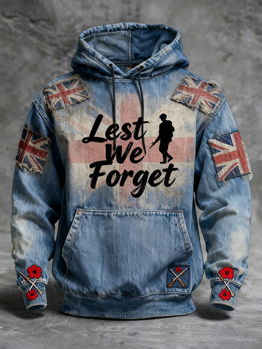 Men's Remembrance Day "Forget Me Not" Hoodie