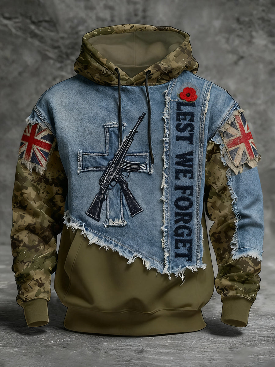 Men's Remembrance Day "Forget Me Not" Hoodie