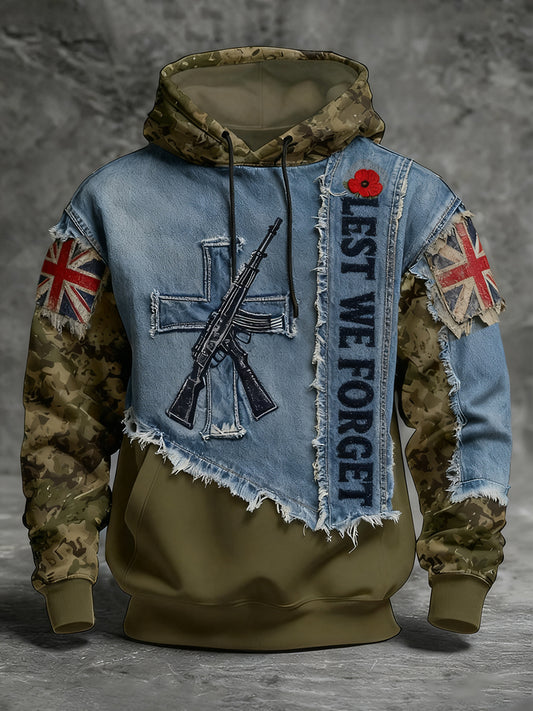 Men's Remembrance Day "Forget Me Not" Hoodie