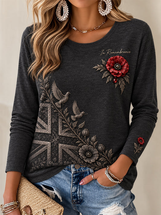 Women's Remembrance Day Lest We Forget Long-Sleeve T-Shirt
