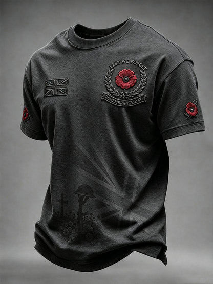 Men's Remembrance Day Lest We Forget Short Sleeves T-shirt