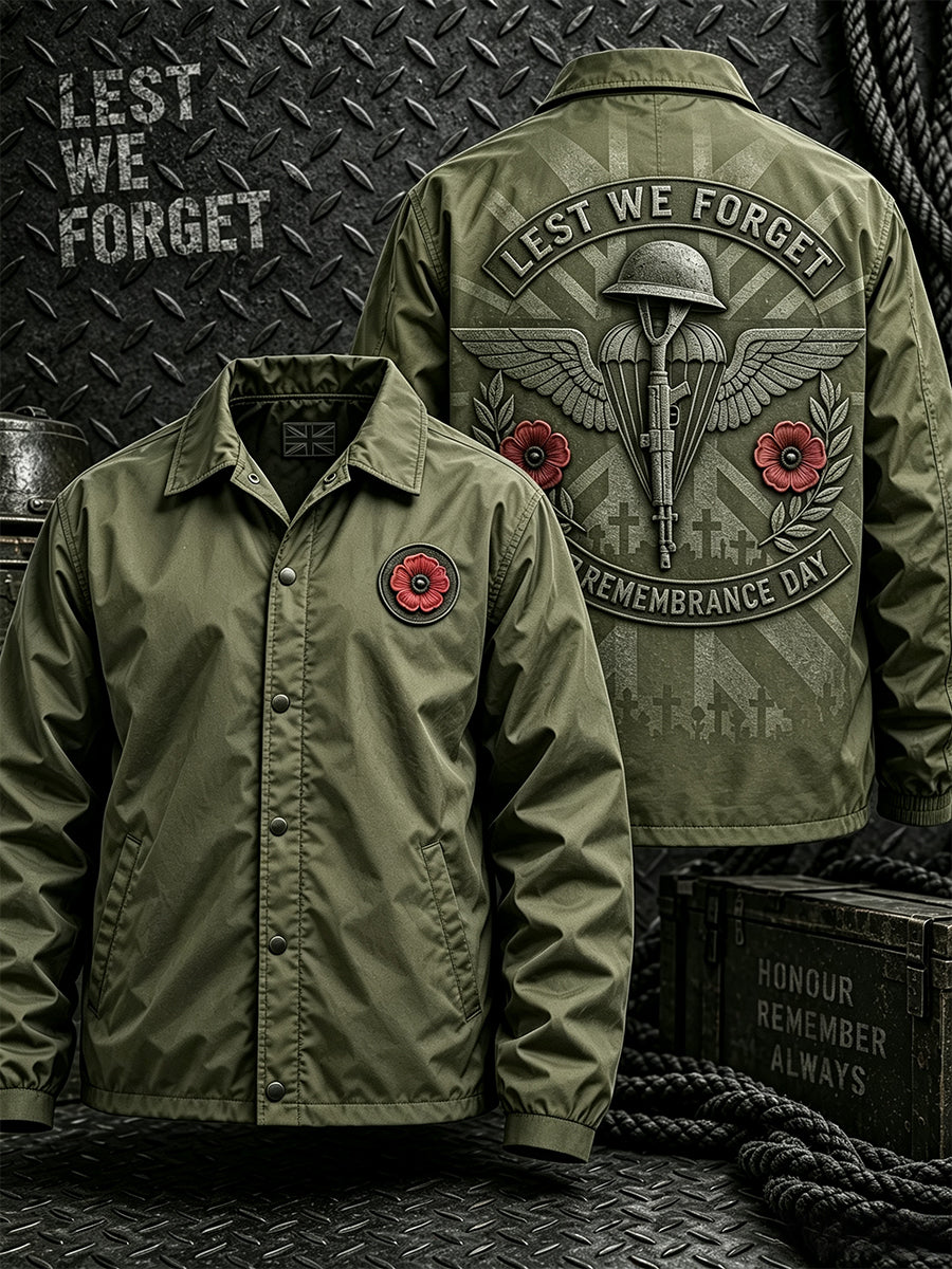 Men's Remembrance Day Lest We Forget  Button-Down Jacket