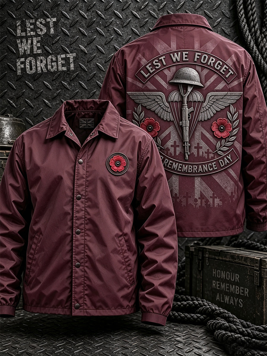 Men's Remembrance Day Lest We Forget  Button-Down Jacket
