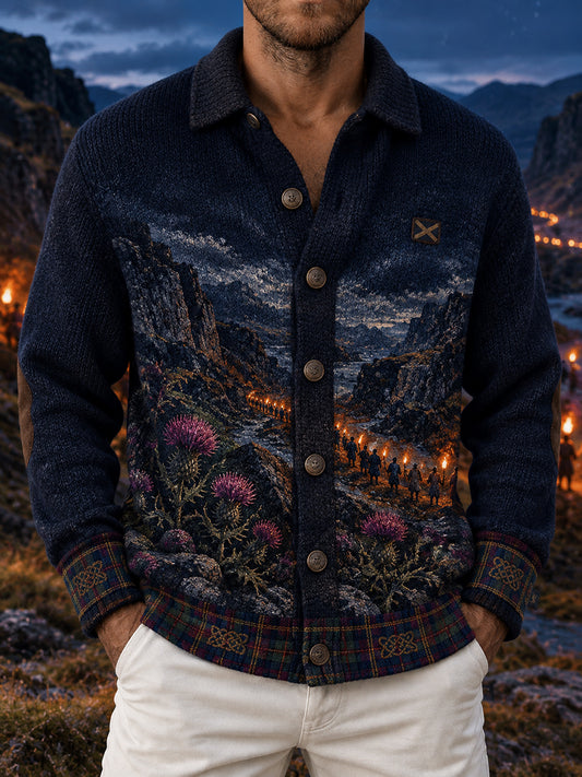 Men's Vintage Scottish St Andrew's Day Printed imitation sweater