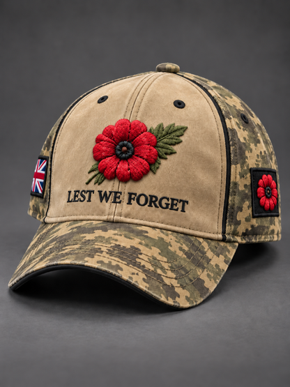 Unisex  Remembrance Day Lest We Forget  Hat