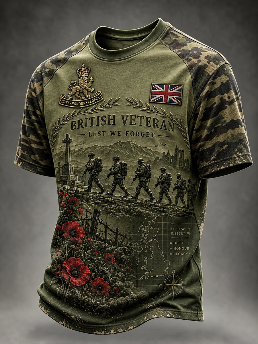 Men's Uk Veterans' Memorial Short Sleeves T-Shirt