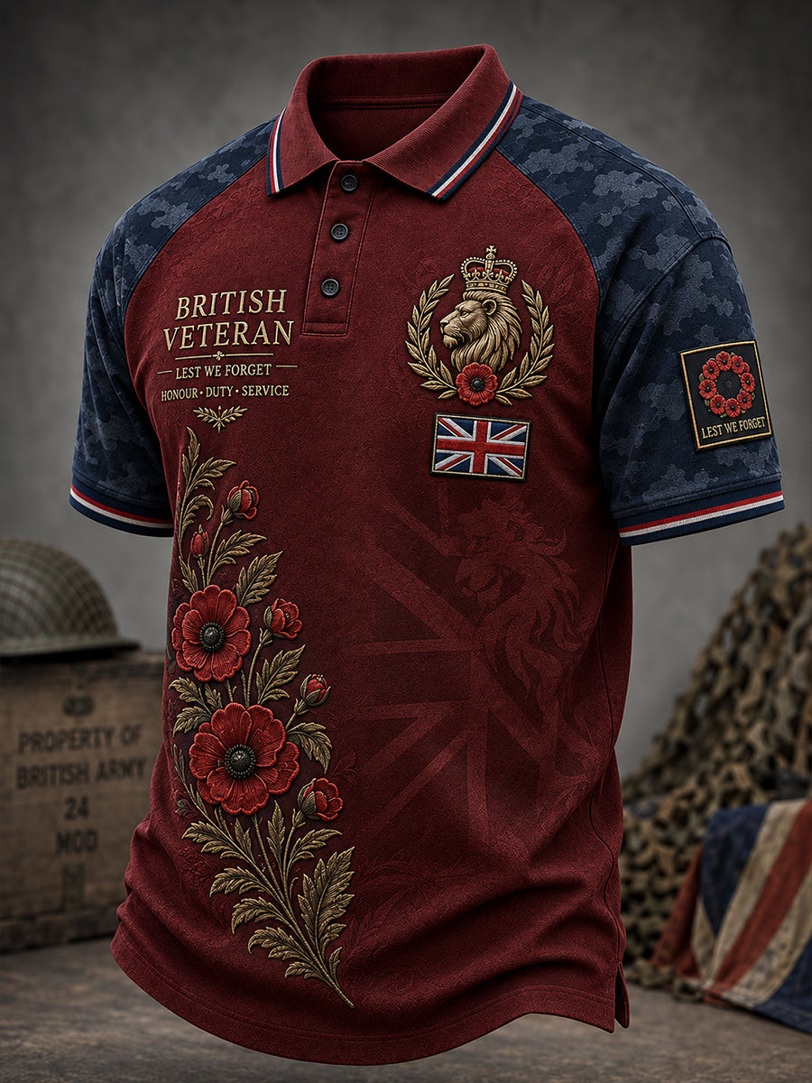 Men's Uk Veterans' Memorial Short Sleeves Shirt