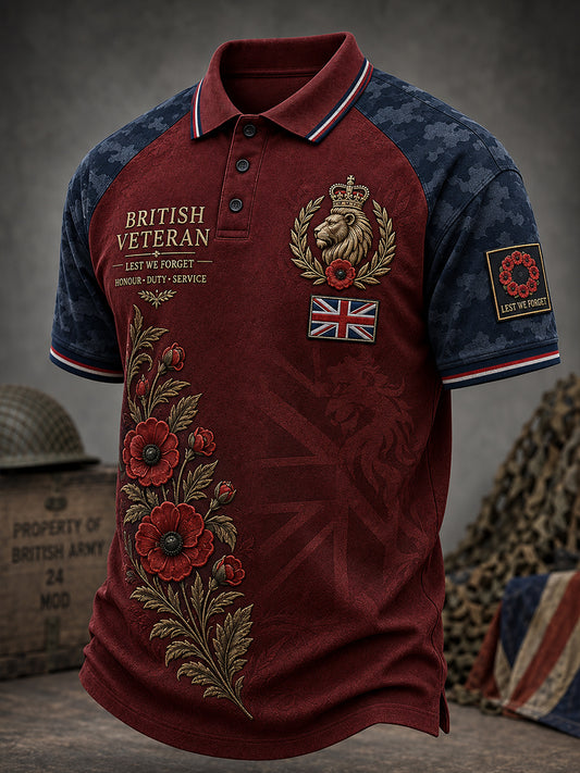 Men's Uk Veterans' Memorial Short Sleeves Shirt