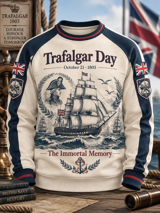 Men's UK Trafalgar Day Waffle Long-Sleeve Sweatshirt