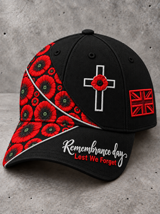 Unisex  Remembrance Day Lest We Forget Hat