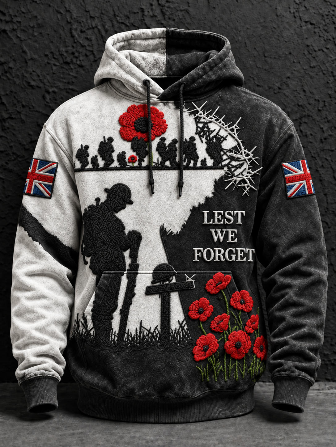 Men's Remembrance Day Lest We Forget  Hoodie