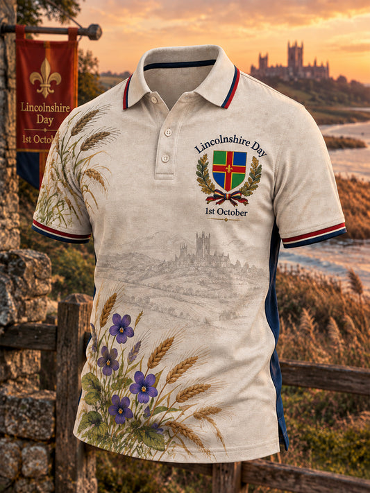 Men's UK Lincolnshire Day Short-Sleeve Polo Shirt