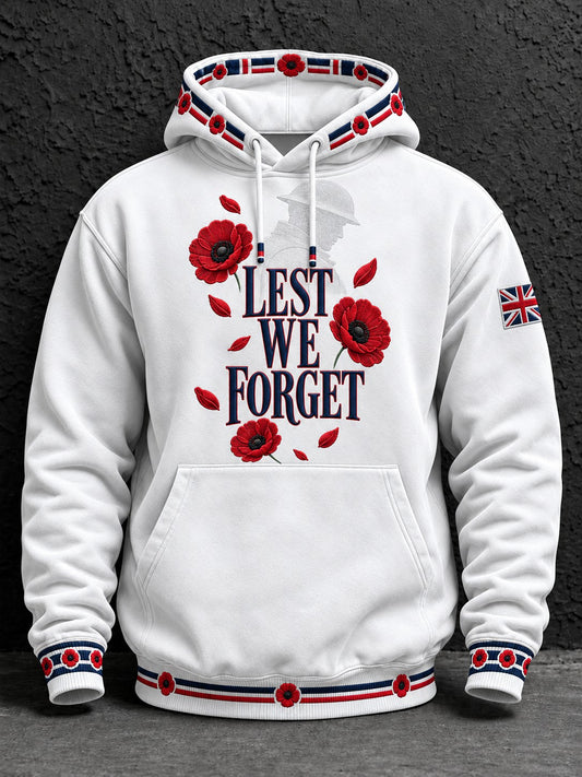 Men's Lest We Forget Printed Hoodie