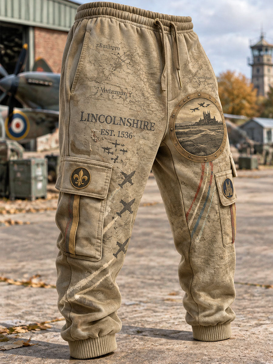 Men's British County Celebration Day - Lincolnshire Printed Casual Sports Pants