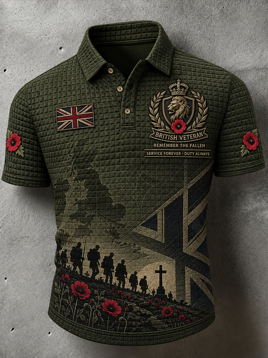 Men's British Veteran Commemorative Short Sleeve Shirt