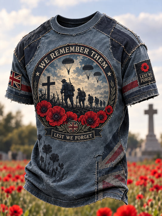 Men's Commemorating Remembrance Day In The Uk Short Sleeve T-Shirt