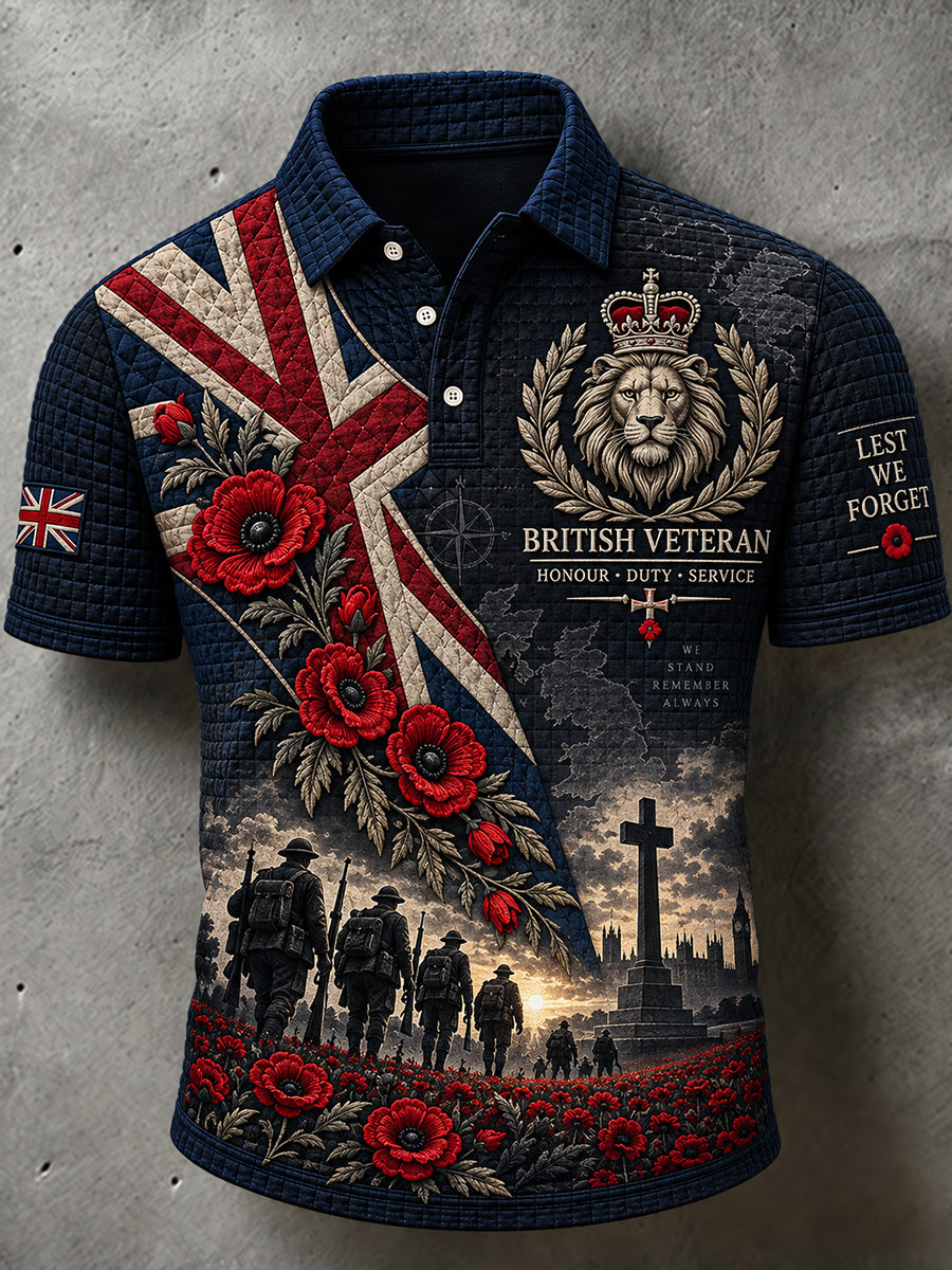 Men's British Veteran Commemorative Short Sleeve Shirt