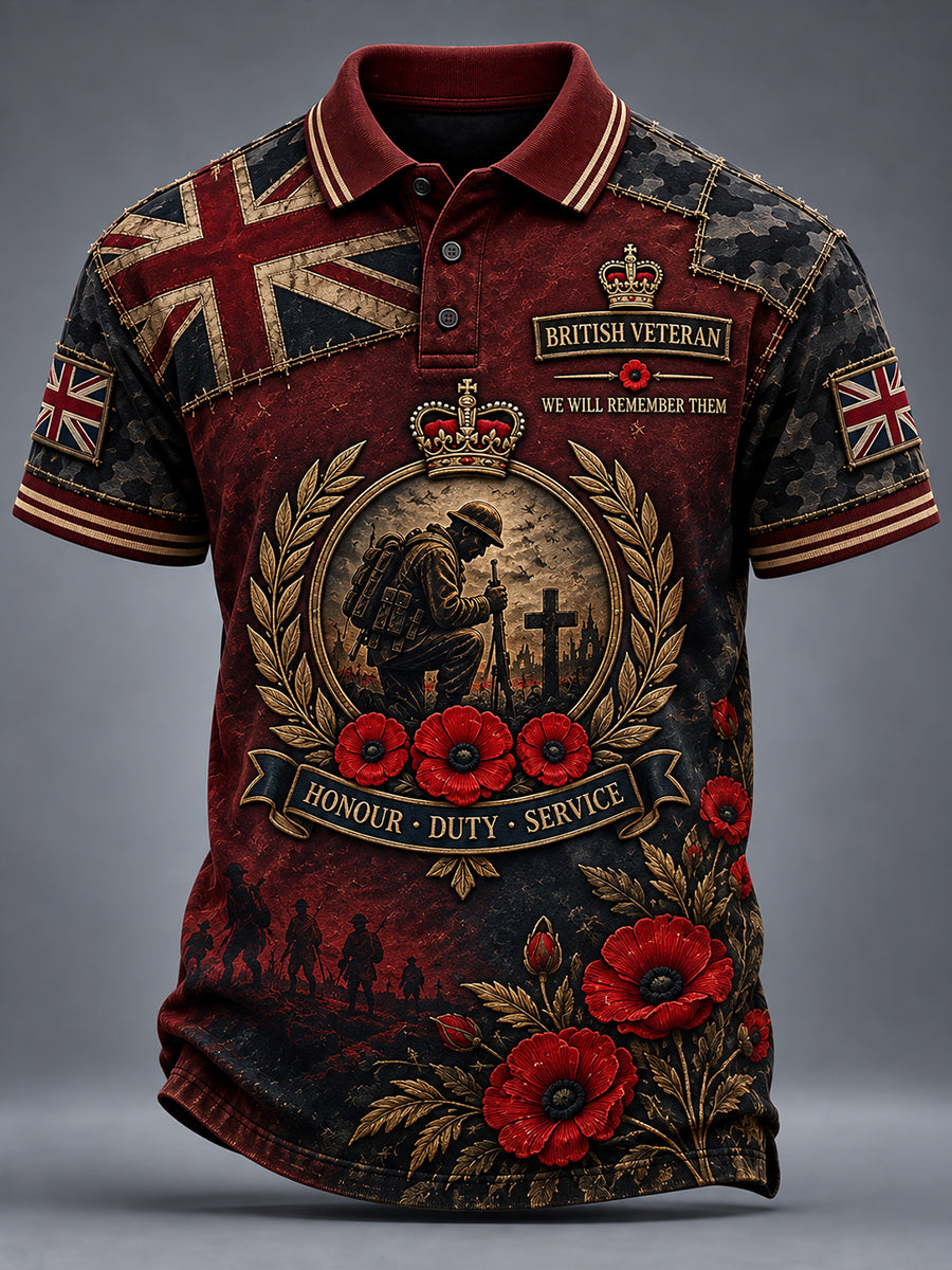 Men's Commemorating Remembrance Day In The Uk Short Sleeve Shirt