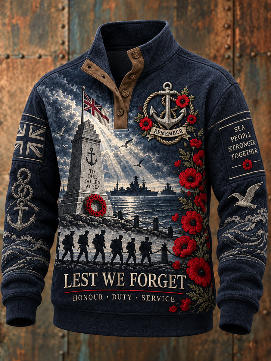Men's Memorial Four-Button Hoodie
