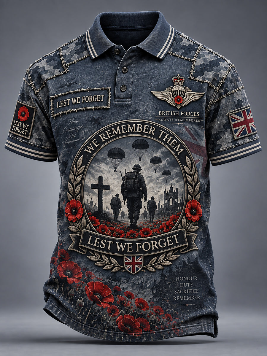 Men's Commemorating Remembrance Day In The Uk Short Sleeve Shirt
