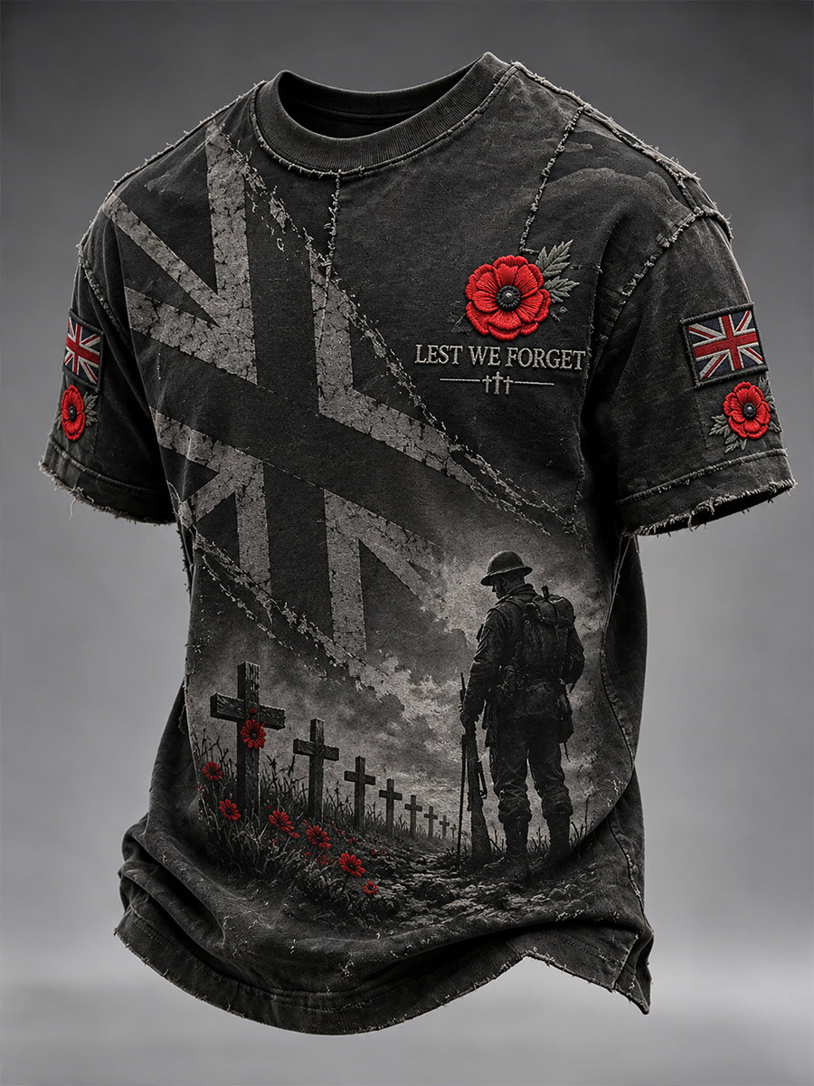 Men's Commemorating Remembrance Day In The Uk Short Sleeve T-Shirt