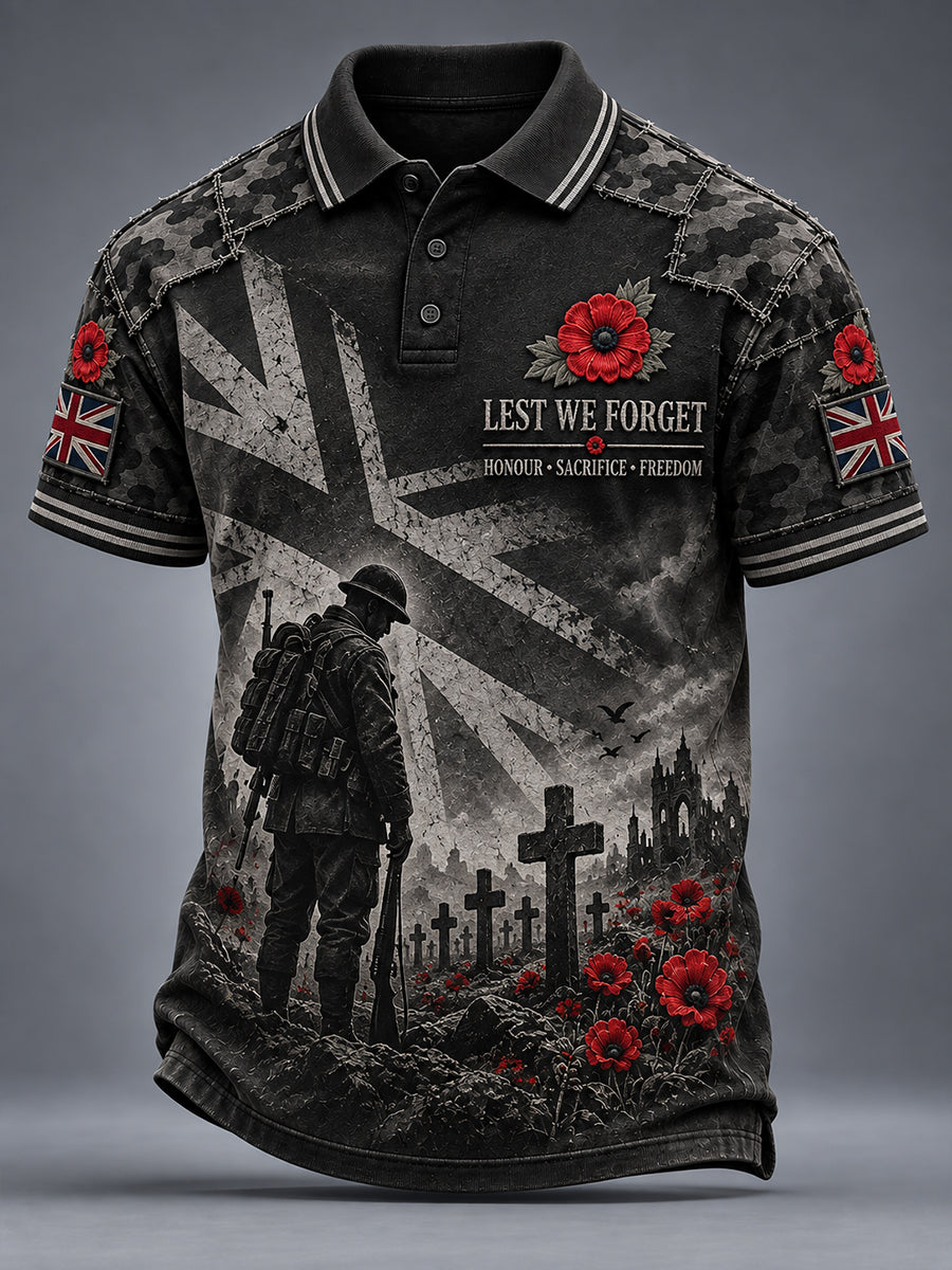 Men's Commemorating Remembrance Day In The Uk Short Sleeve Shirt