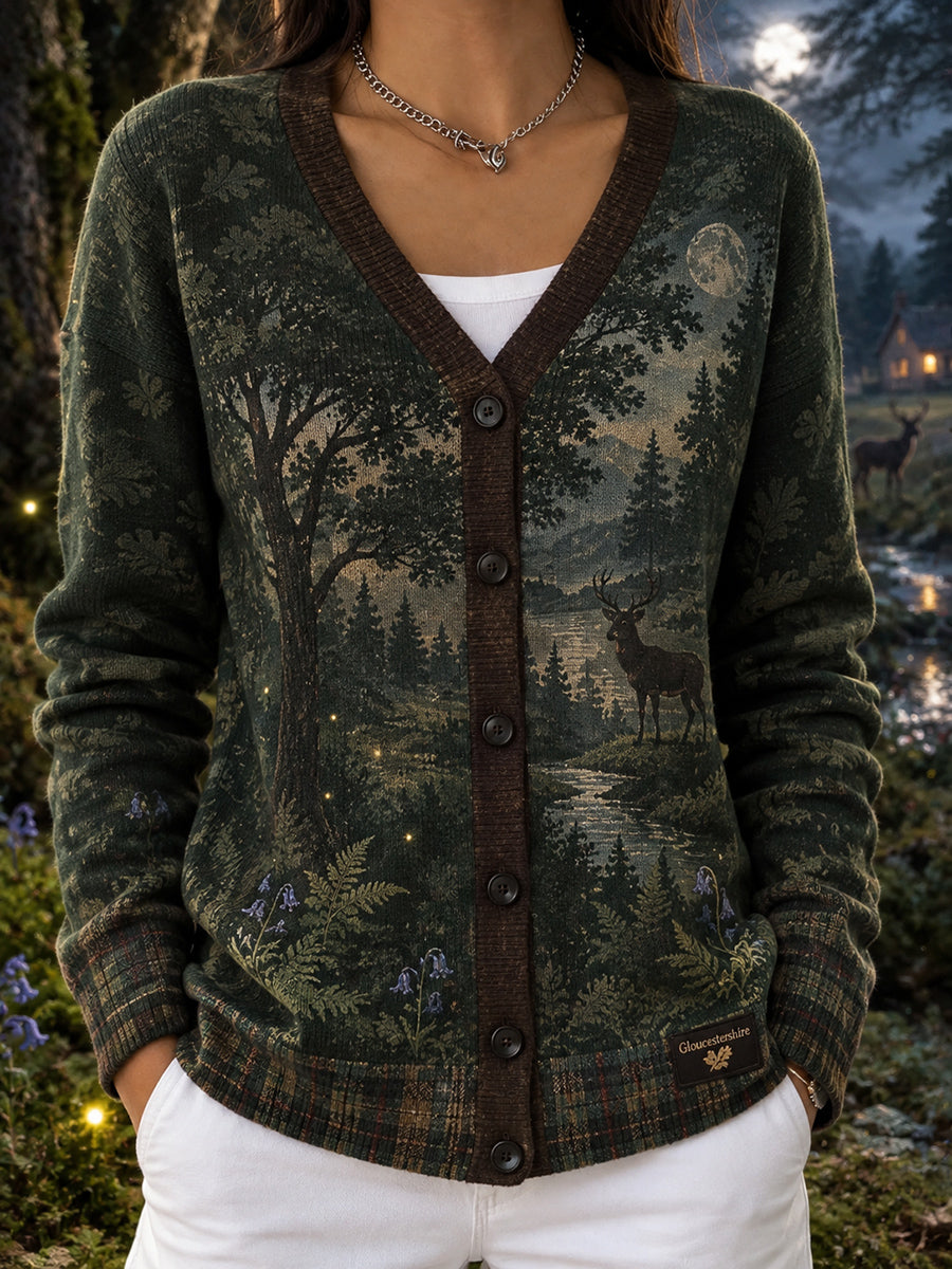 Women's British Gloucestershire County Day Printed Cardigan