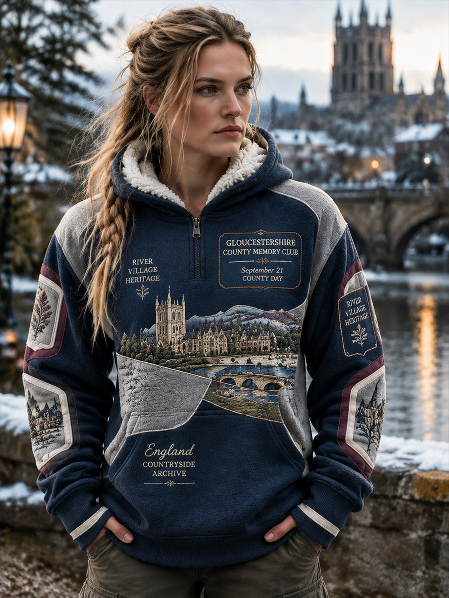Women's Christmas Fleece-Lined Hoodie from Gloucestershire, UK
