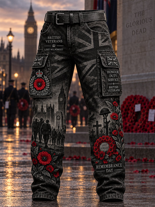 Men's Remembrance Day Lest We Forget Work Trousers