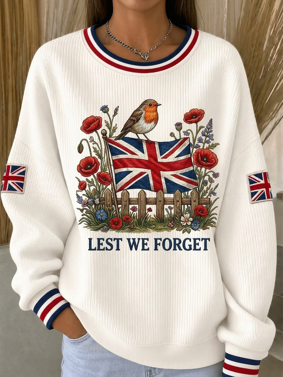 Women's Remembrance Day Lest We Forget Long Sleeve Sweatshirt
