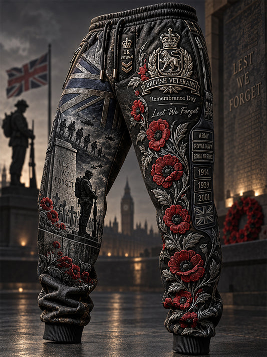 Men's Remembrance Day Lest We Forget Pants