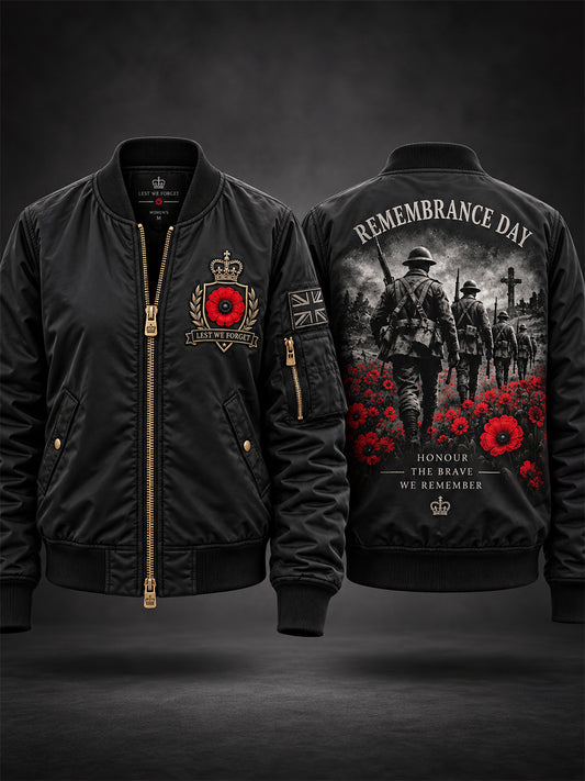 Men's Remembrance Day Lest We Forget Long Sleeve Jacket