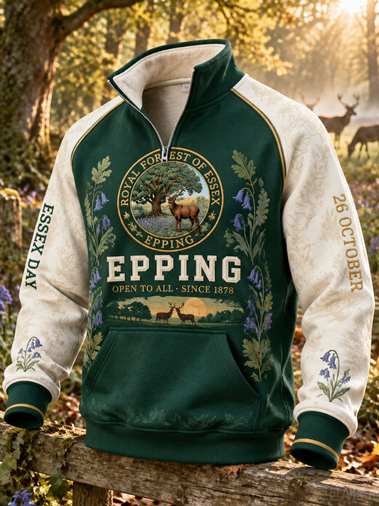 Men's Half-Zip Stand Collar Sweatshirt