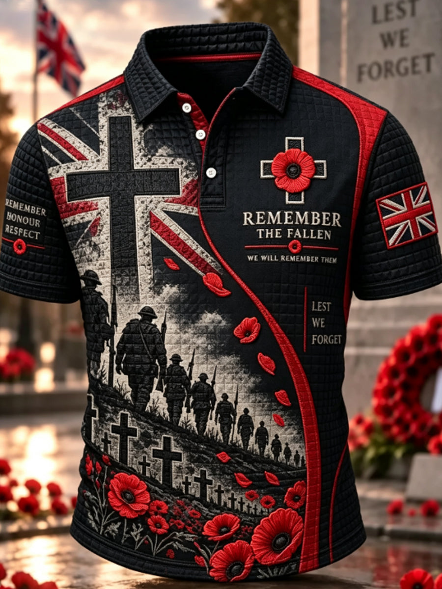 Men's Remembrance Day Lest We Forget  short sleeve shirt