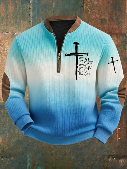 Men's Vintage Art Faith Casual Sweatshirt