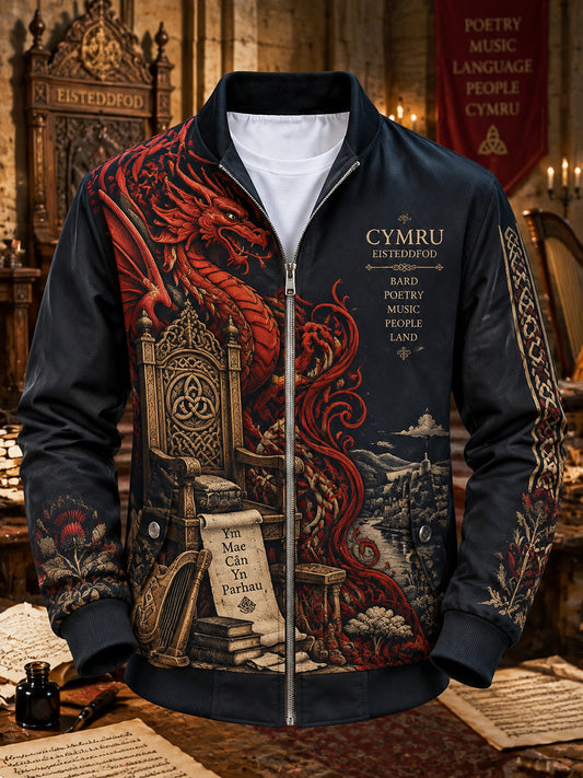 Men's Vintage British Wales Printed Jacket
