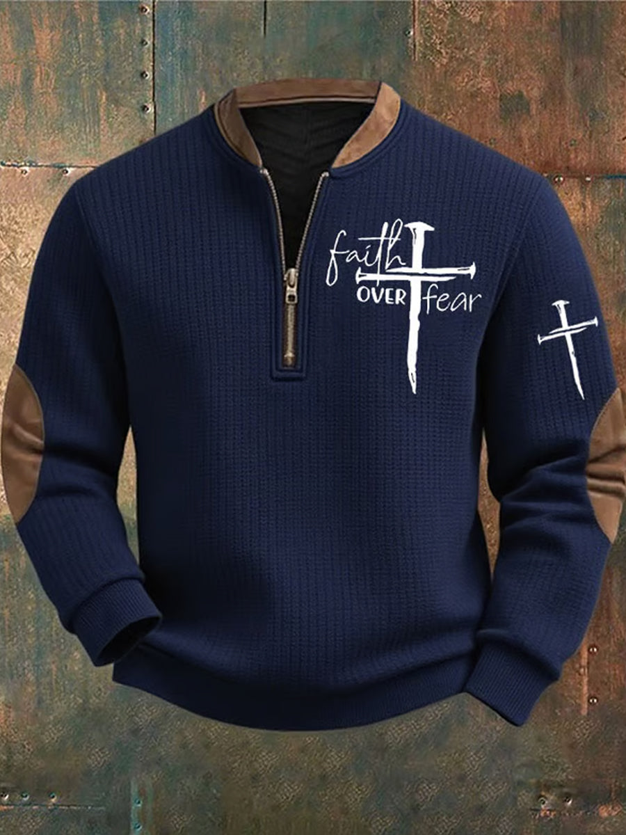 Men's Vintage Art Faith Casual Sweatshirt