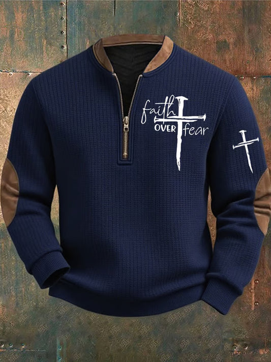 Men's Vintage Art Faith Casual Sweatshirt