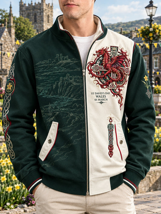 Men's Vintage British Wales Printed Jacket