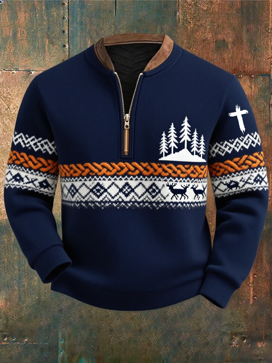 Men's Vintage Art Faith Casual Sweatshirt