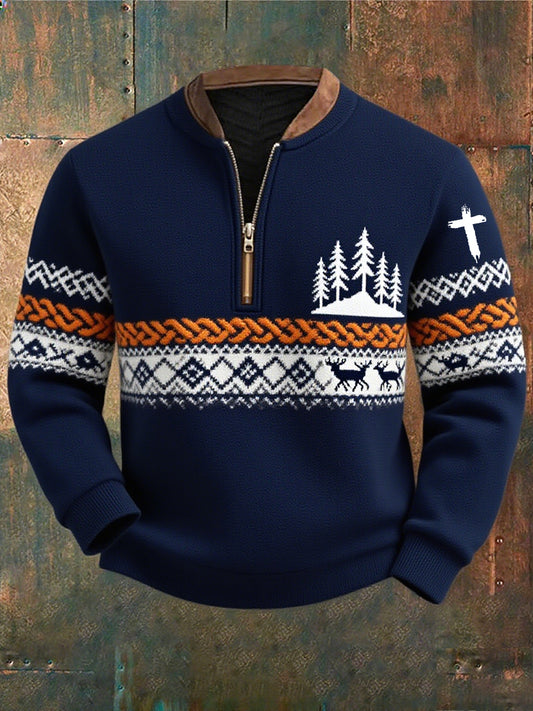 Men's Vintage Art Faith Casual Sweatshirt