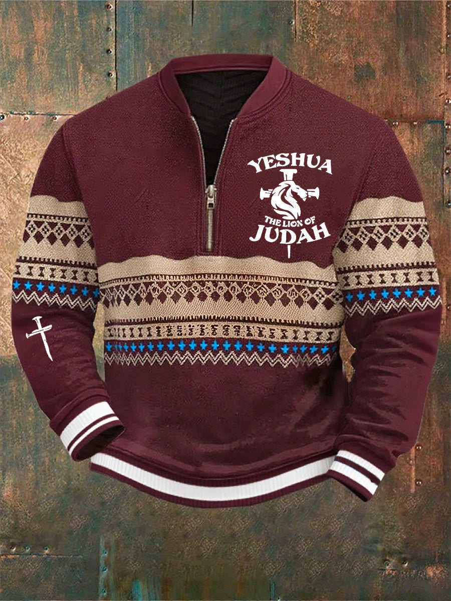 Men's Vintage Art Faith Casual Sweatshirt