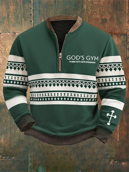 Men's Vintage Art Faith Casual Sweatshirt