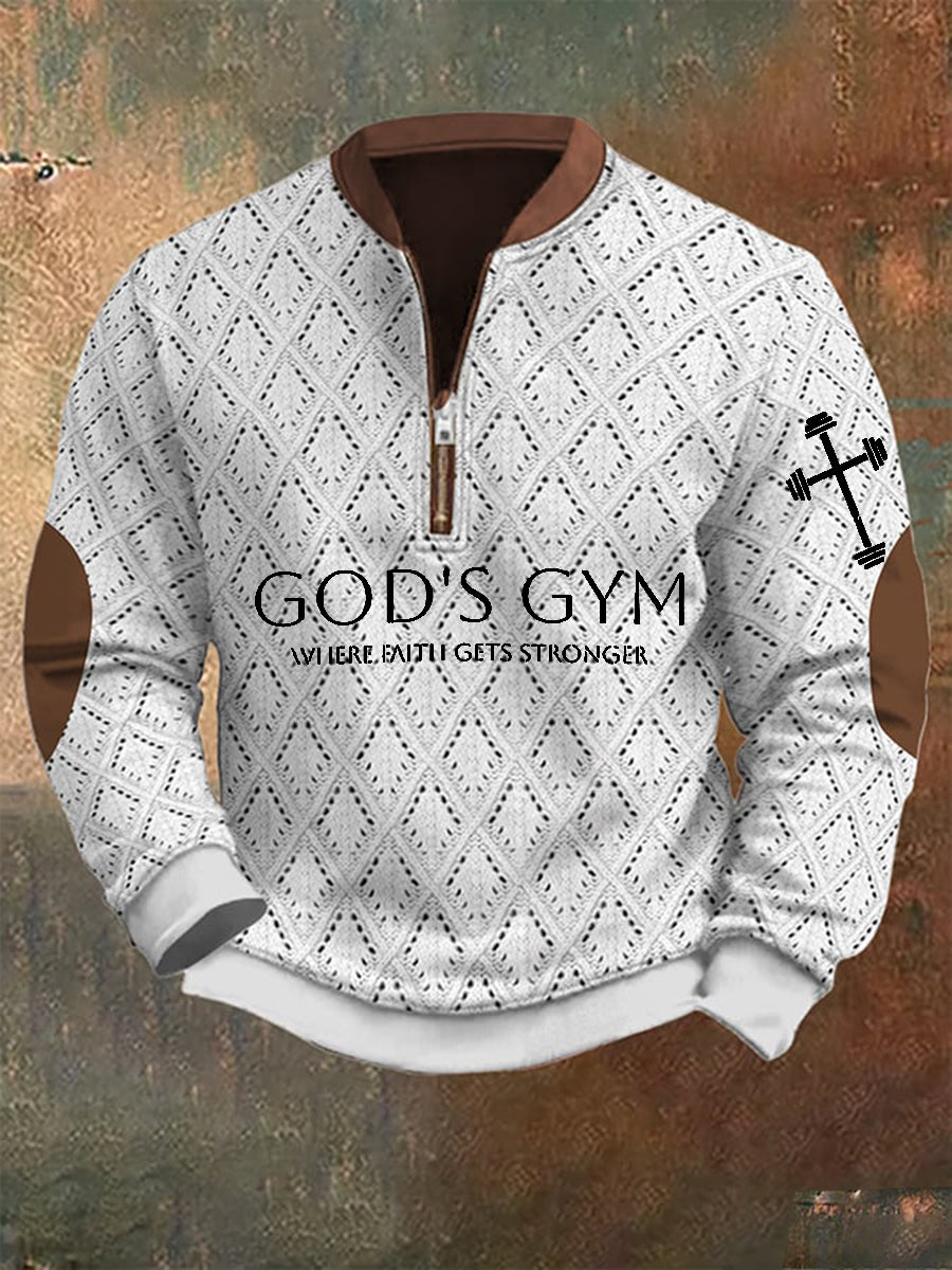 Men's Vintage Art Faith Casual Sweatshirt