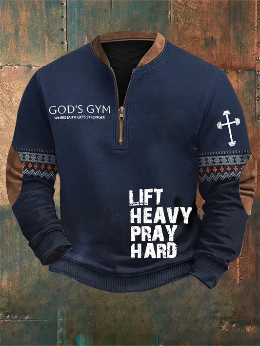 Men's Vintage Art Faith Casual Sweatshirt