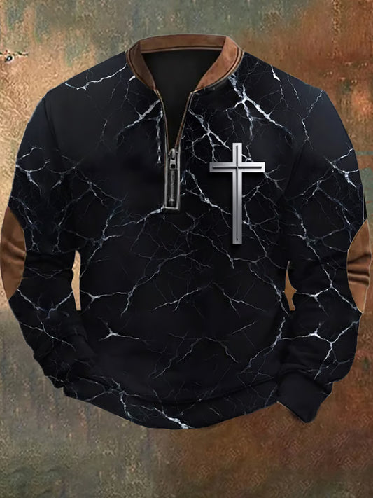 Men's Vintage Art Faith Casual Sweatshirt