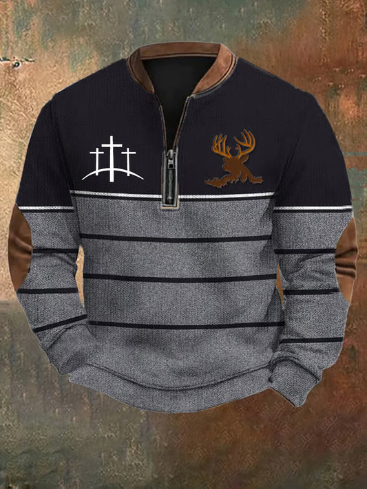 Men's Vintage Art Faith Casual Sweatshirt